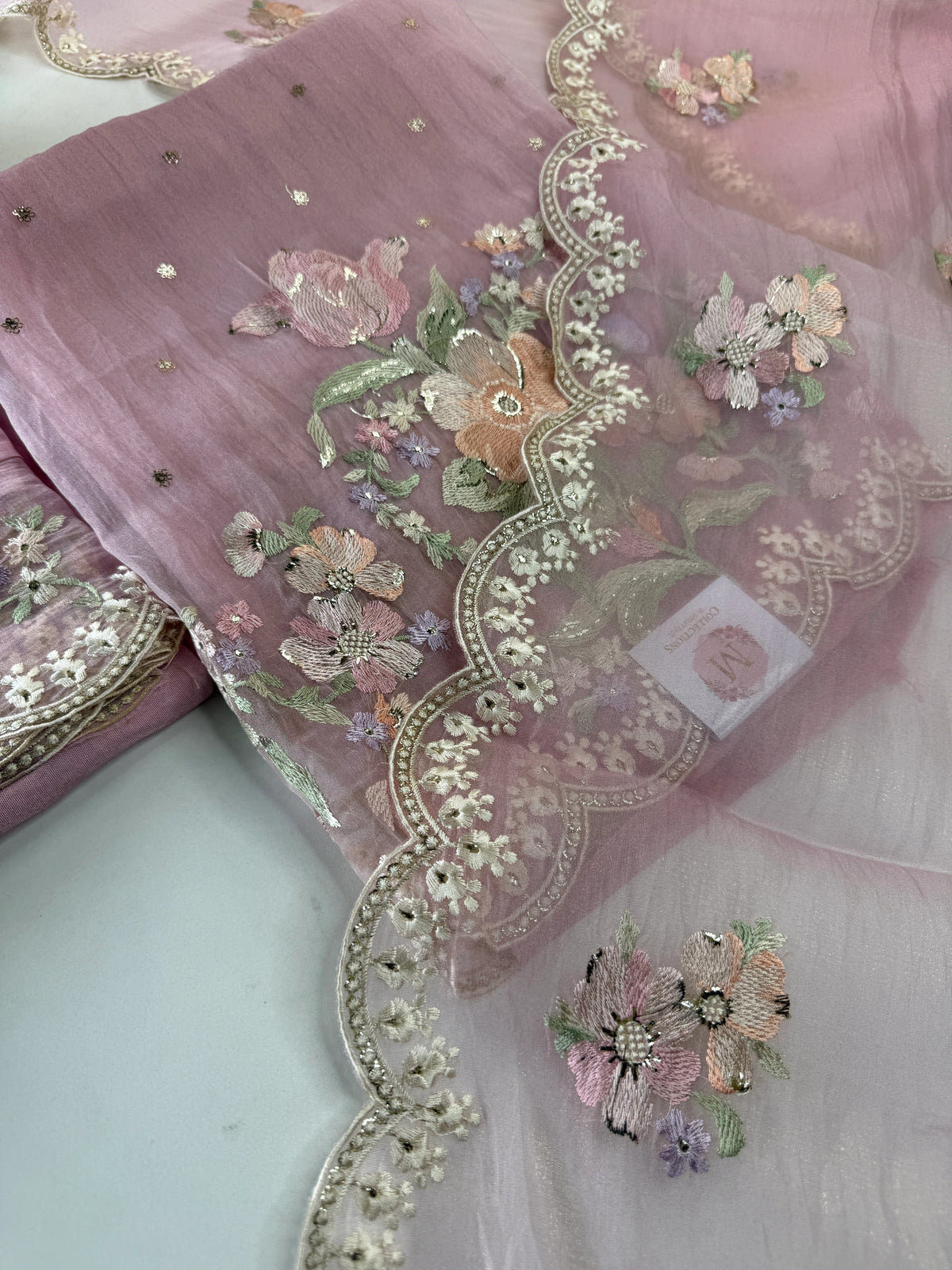 Premium Organza unstitched salwar set /U5509
