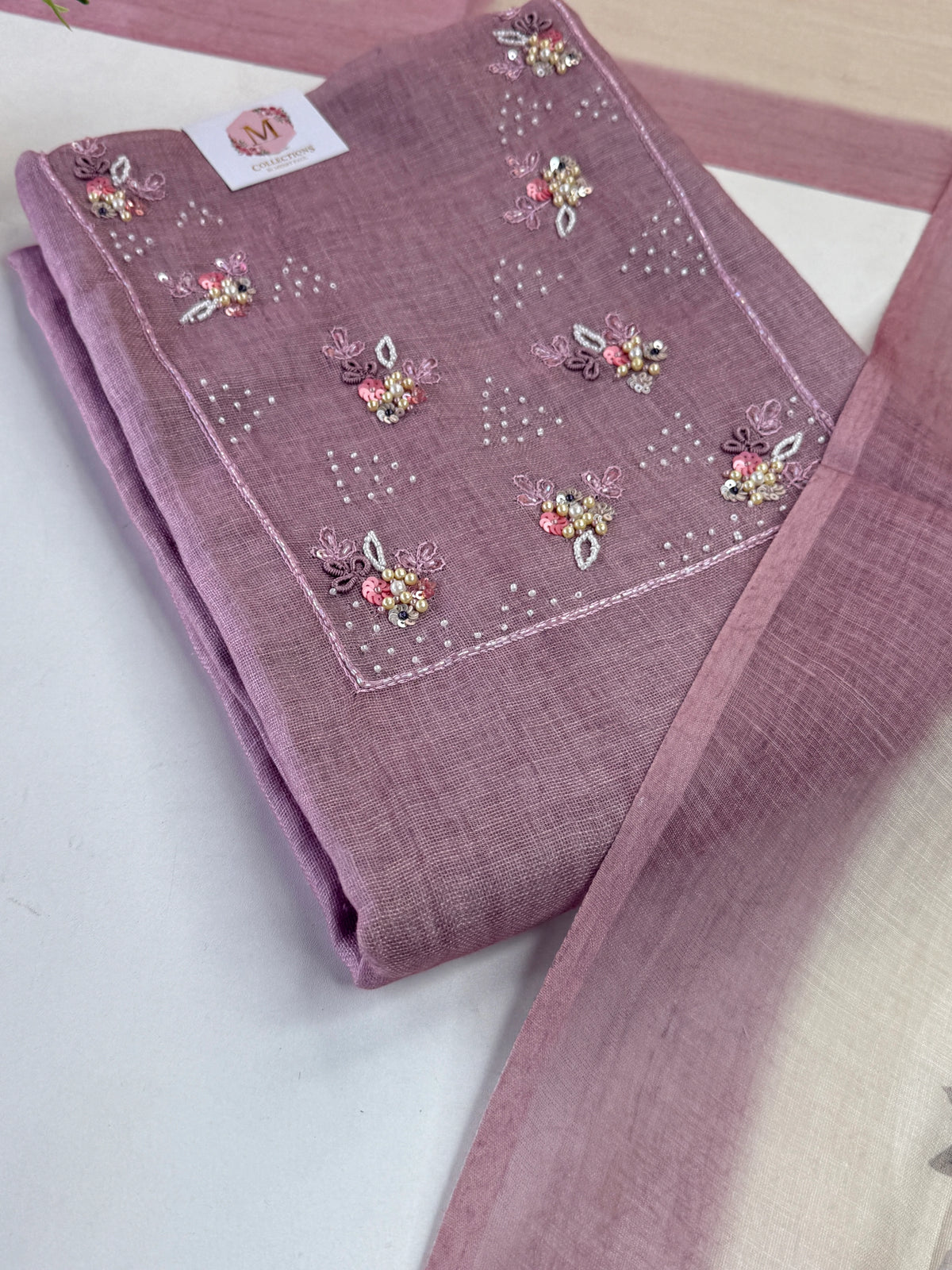 Linen unstitched salwar set /NC170