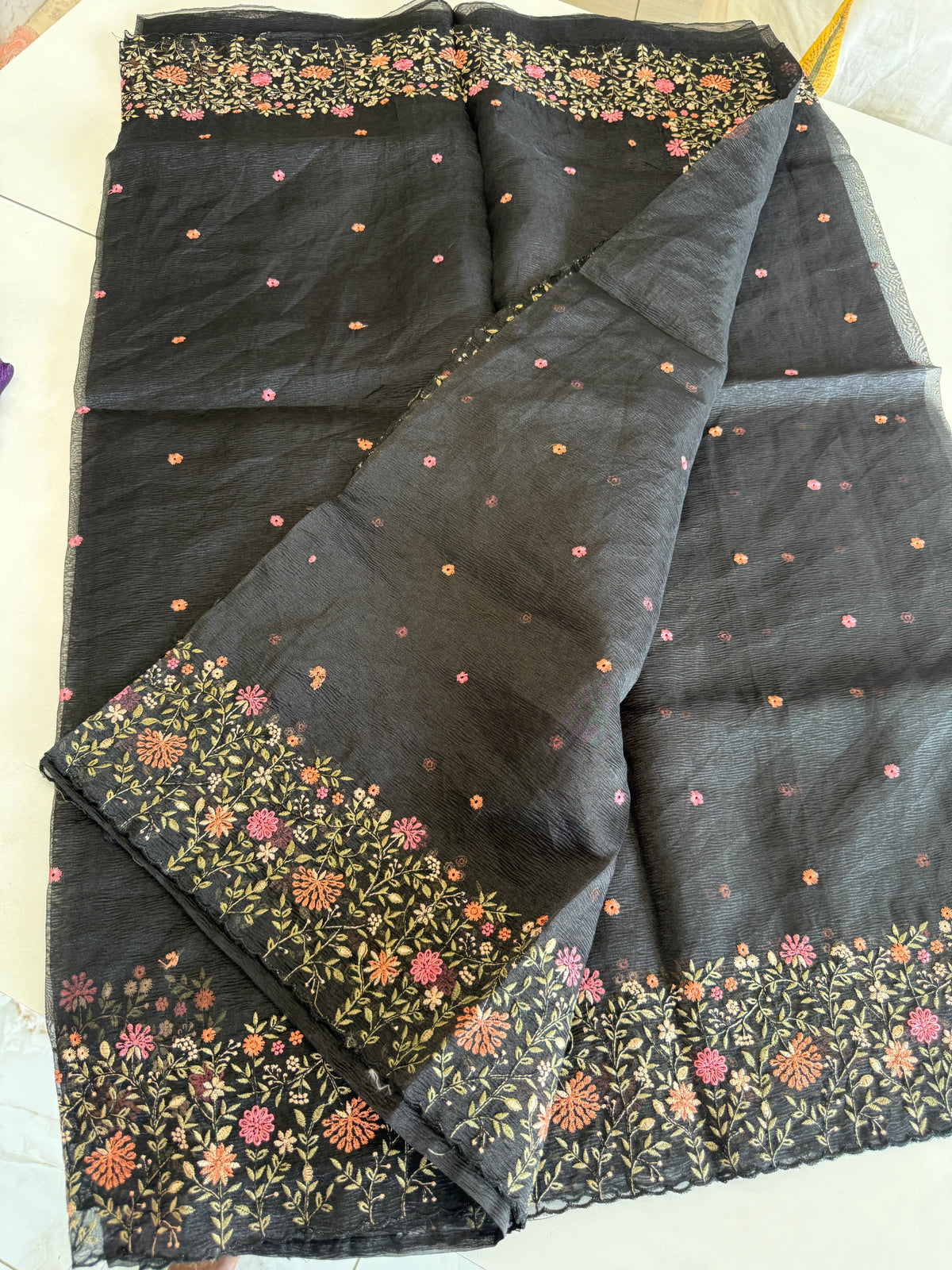 Crushed saree/ CW362