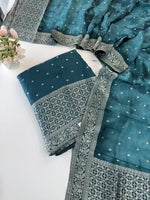 Banarasi weaved unstitched salwar set/NC108