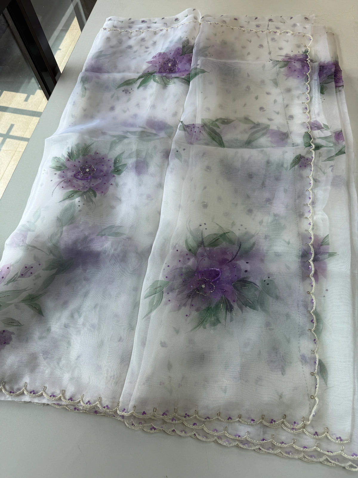 Glass organza Saree/5410
