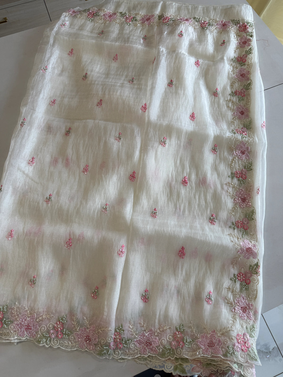 Korean organza saree/ HW595