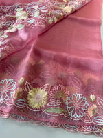 Glass organza Saree/ 155G