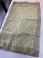 Korean organza saree/ Hw557