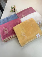 Glass Organza Saree/ CW666