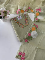 Soft Chanderi unstitched salwar set /NC169