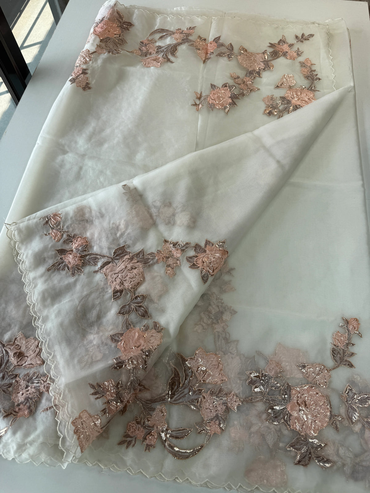 Soft organza saree/FK38
