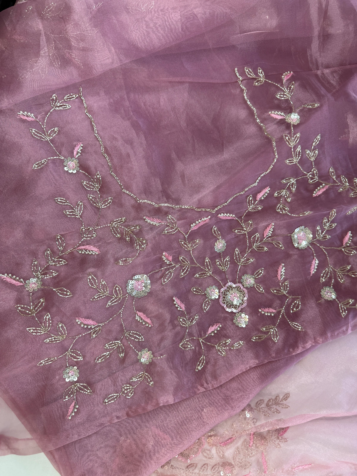 Glass organza Saree/AP810