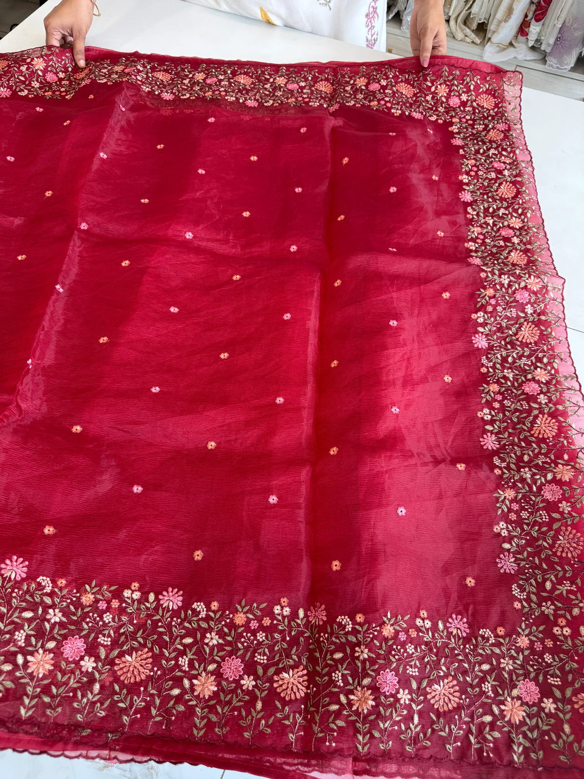 Crushed saree/ CW362