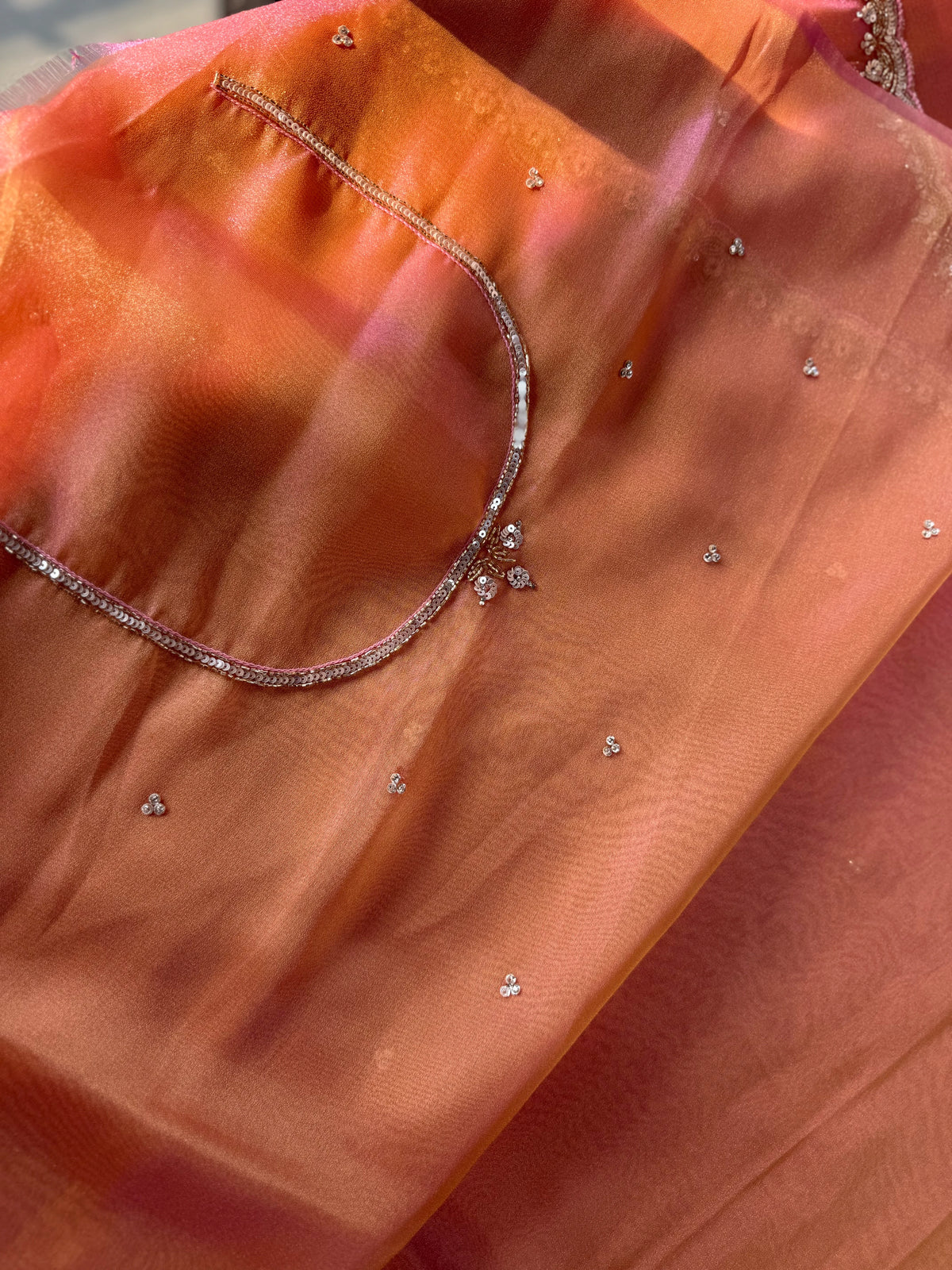 Tissue Georgette Saree/ 9116