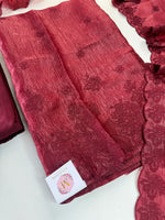 Crushed crape unstitched salwar set /US1304