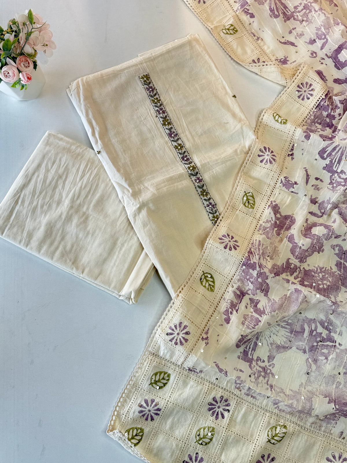 Cotton 3 Pcs Salwar Set / SU1608