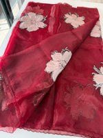 Glass Organza Saree/ KB24