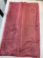 Fancy crushed Organza Saree/ HW490
