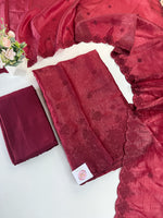 Crushed crape unstitched salwar set /US1304