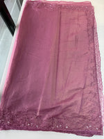 Crushed organza saree/HW344
