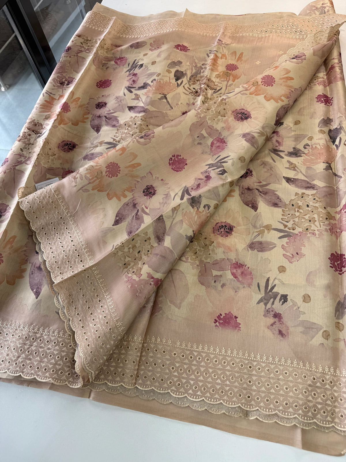 Semi Silk Blended Saree/7599