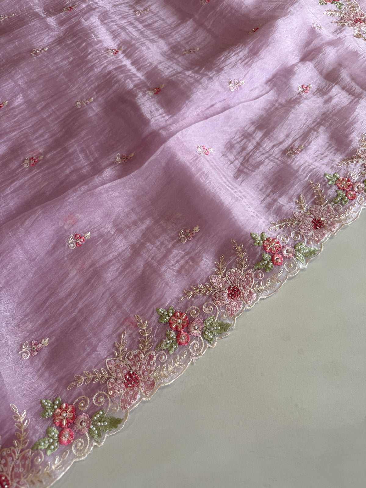 Korean organza saree/ HW595