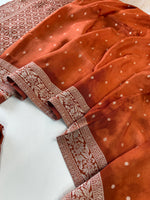 Banarasi weaved unstitched salwar set/NC108