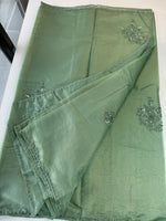 Fancy crushed Organza Saree/ HW490
