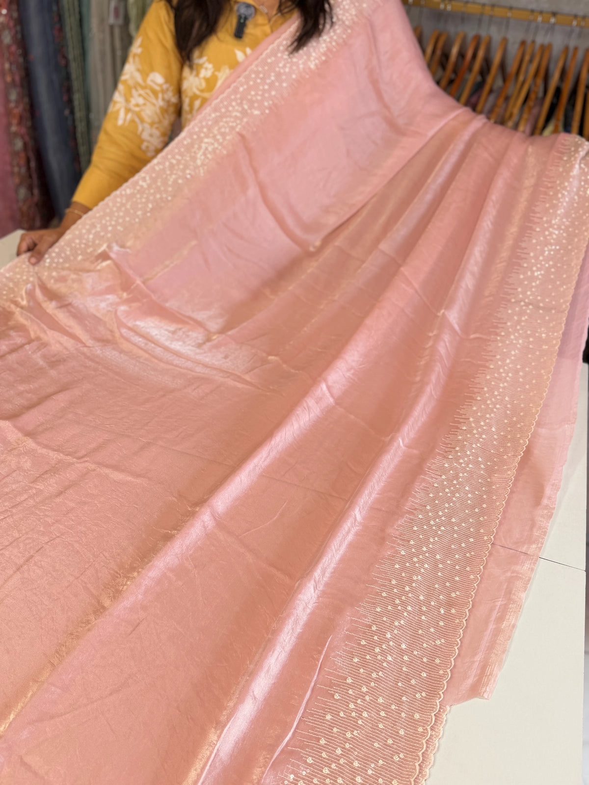 Satin organza saree/ 5509