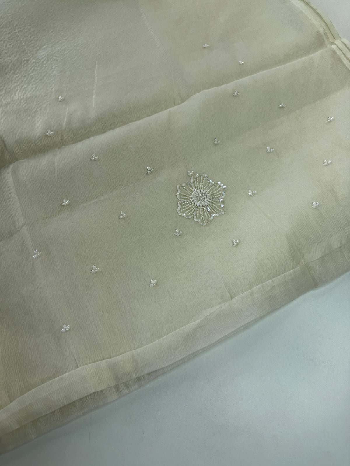 Fancy crushed Organza Saree/ HW490