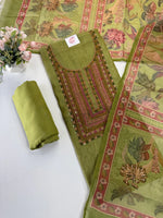 Tissue linen blended unstitched salwar set / C72