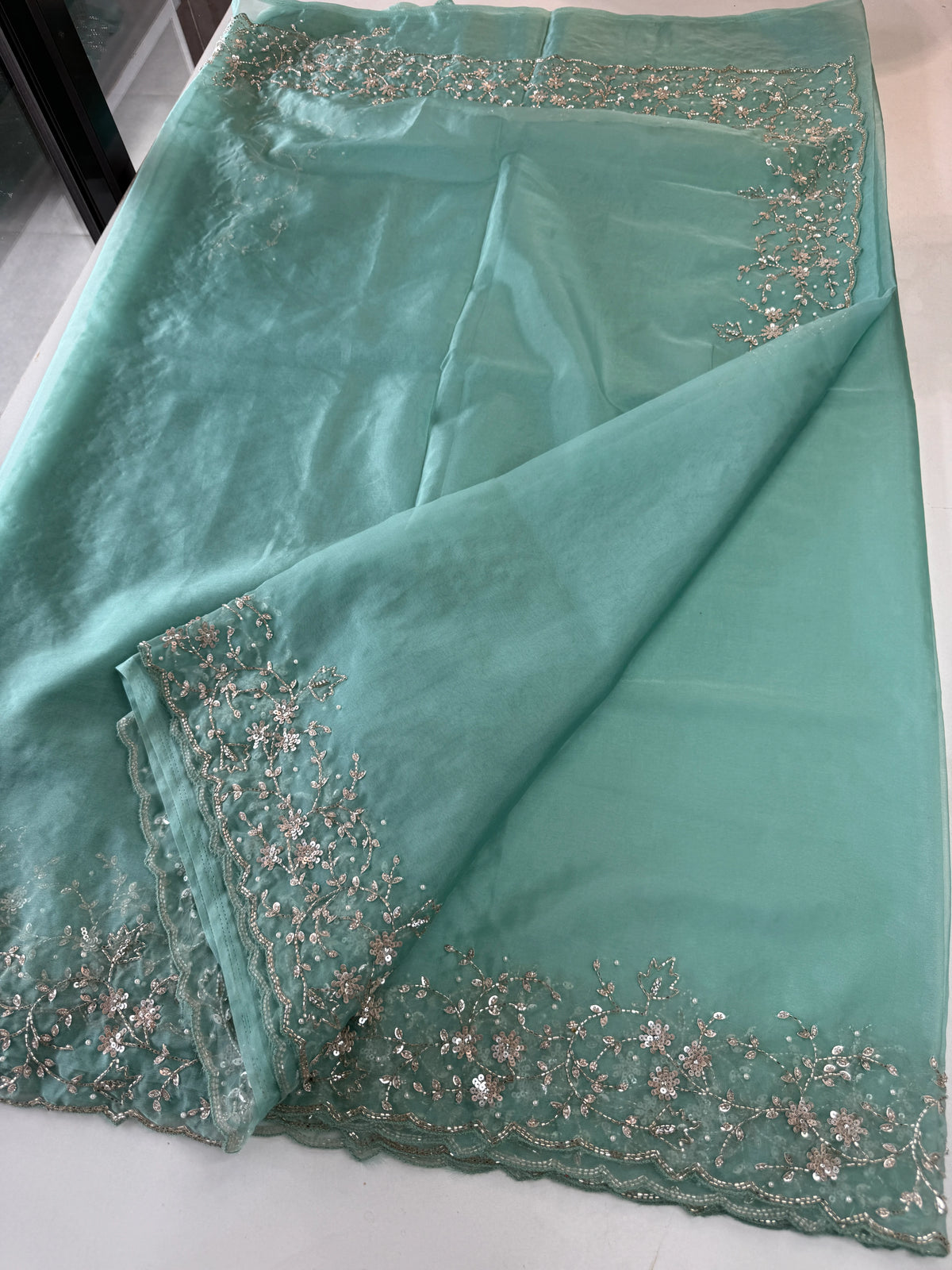 Soft Organza party wear saree/ HM115