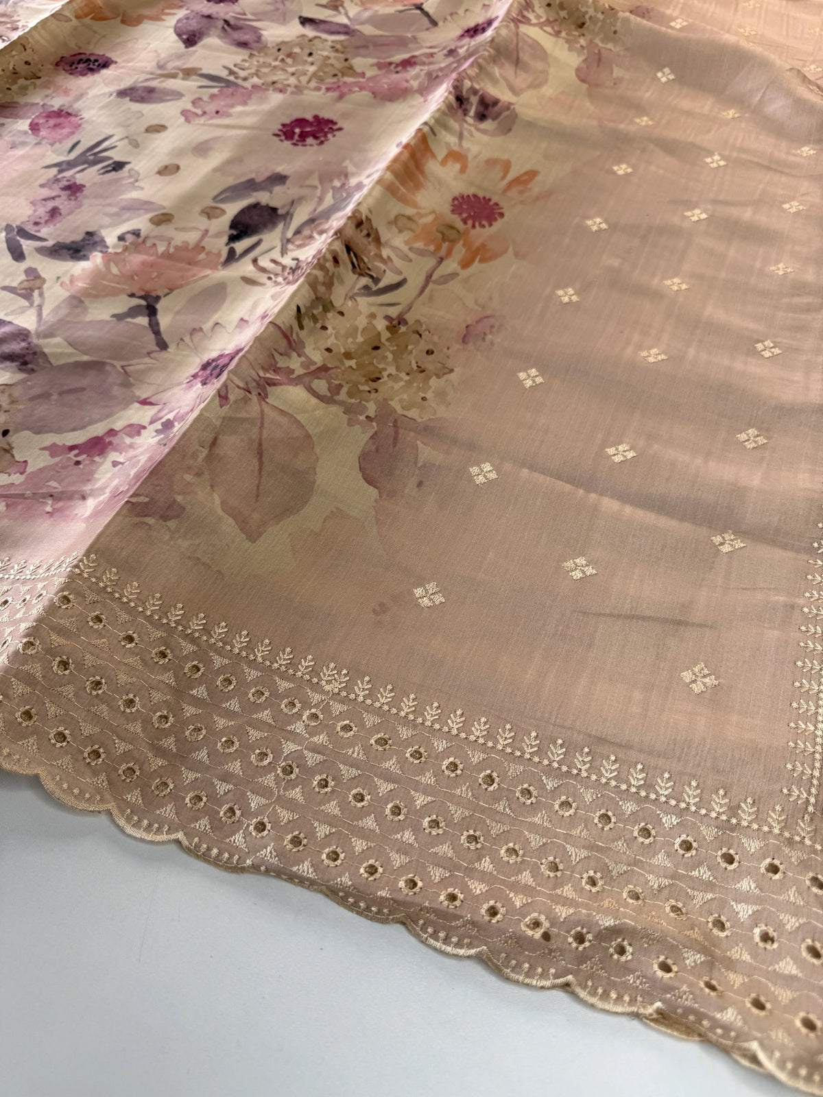 Semi Silk Blended Saree/7599