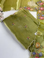 Semi uppada silk unstitched salwar set /NC137
