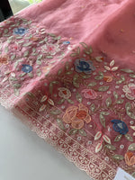 Glass Organza Saree/ 155A