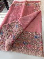 Glass Organza Saree/ 155A