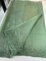 Crushed organza saree/HW344