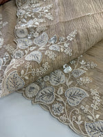 Crushed crape saree/ u5232