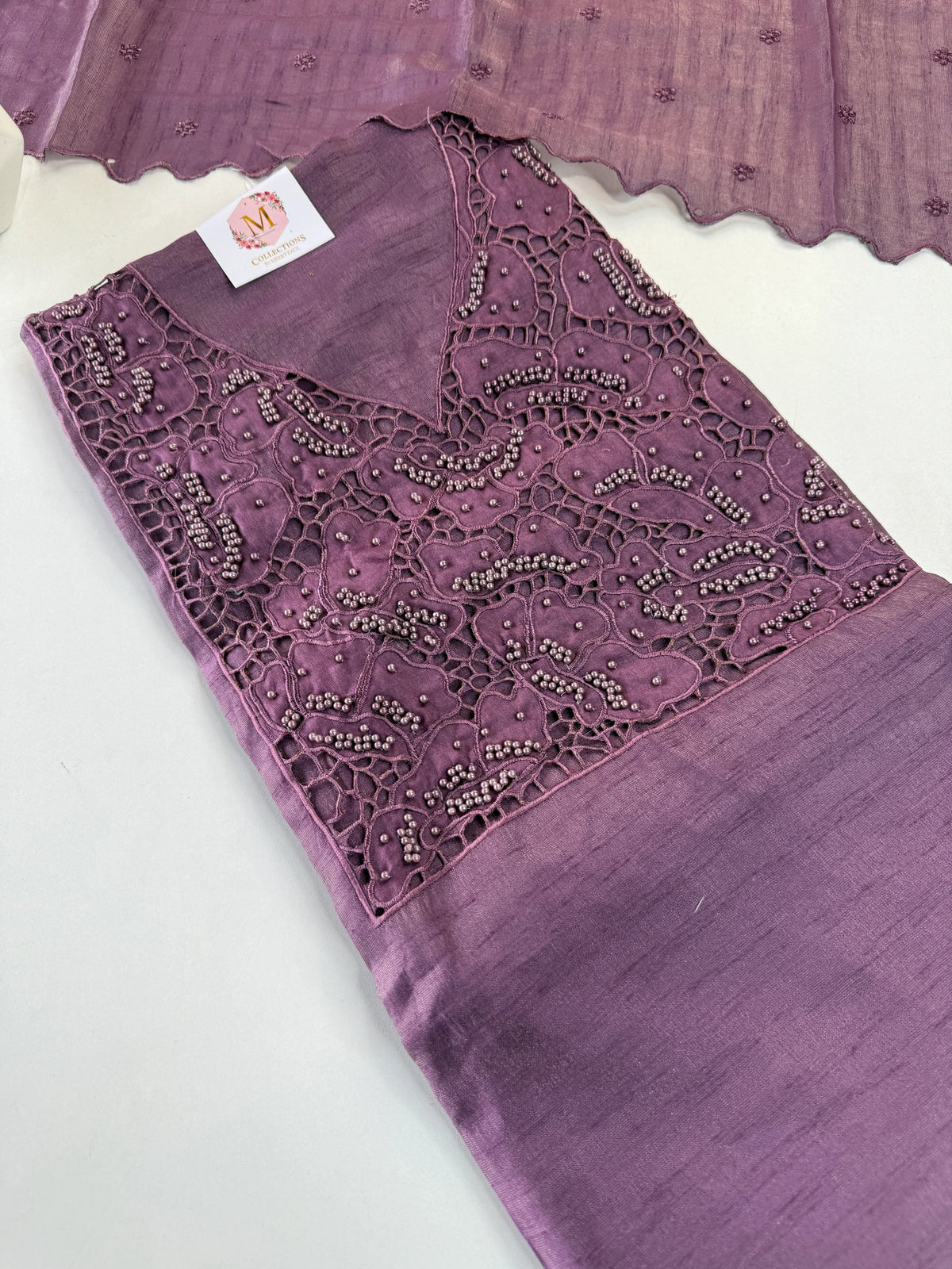 Slub silk unstitched salwar set /Nc115