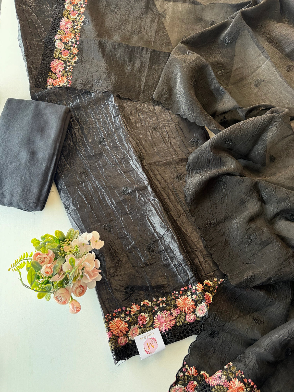 Crushed organza salwar set /US184