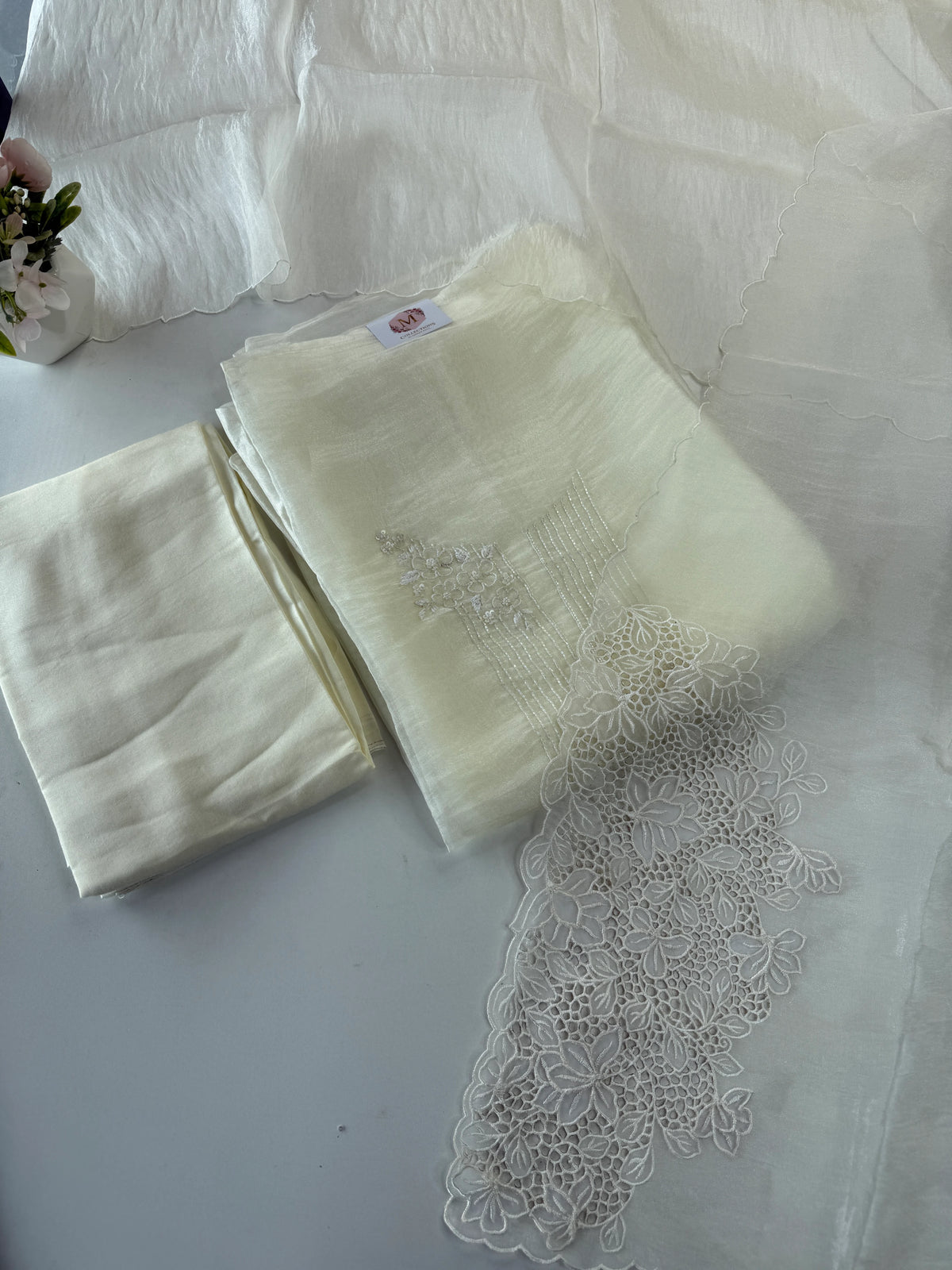 Korean Organza Saree / U4834