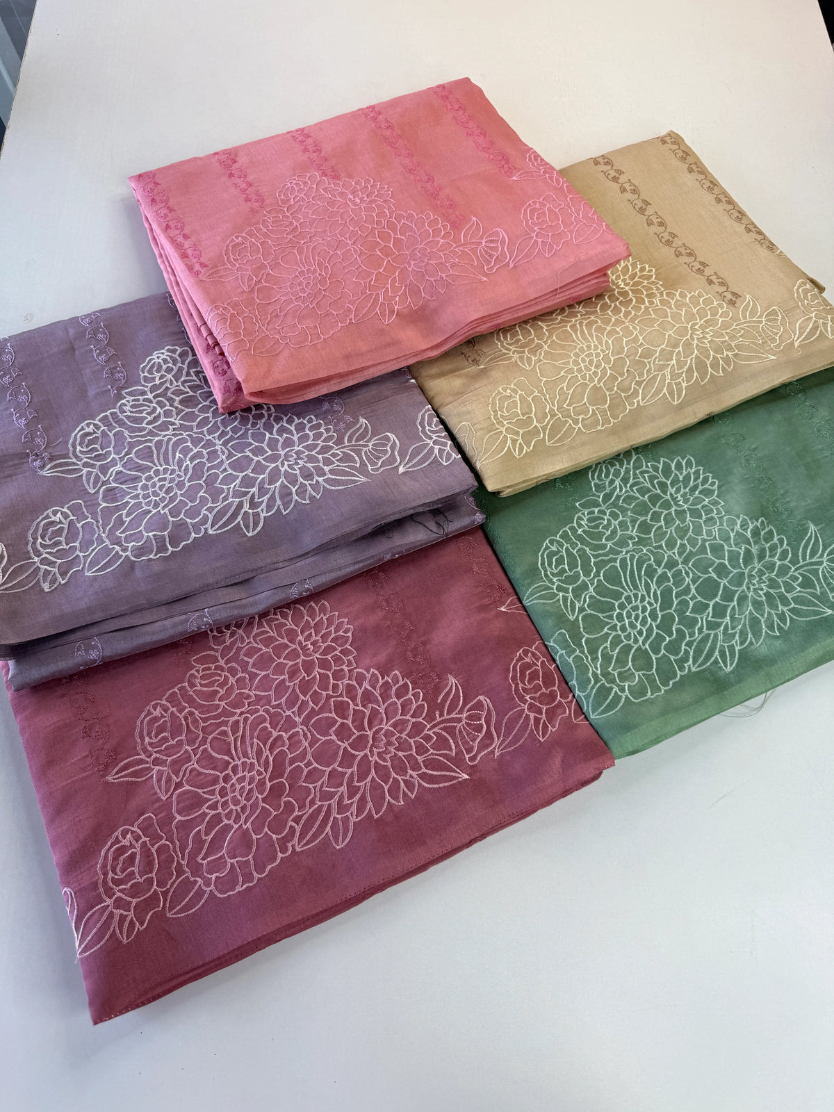 Semi silk finished saree/8065