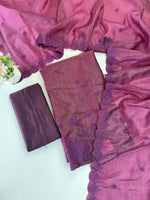 Crushed crape unstitched salwar set /US1304