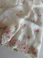 Korean organza saree/ HW595