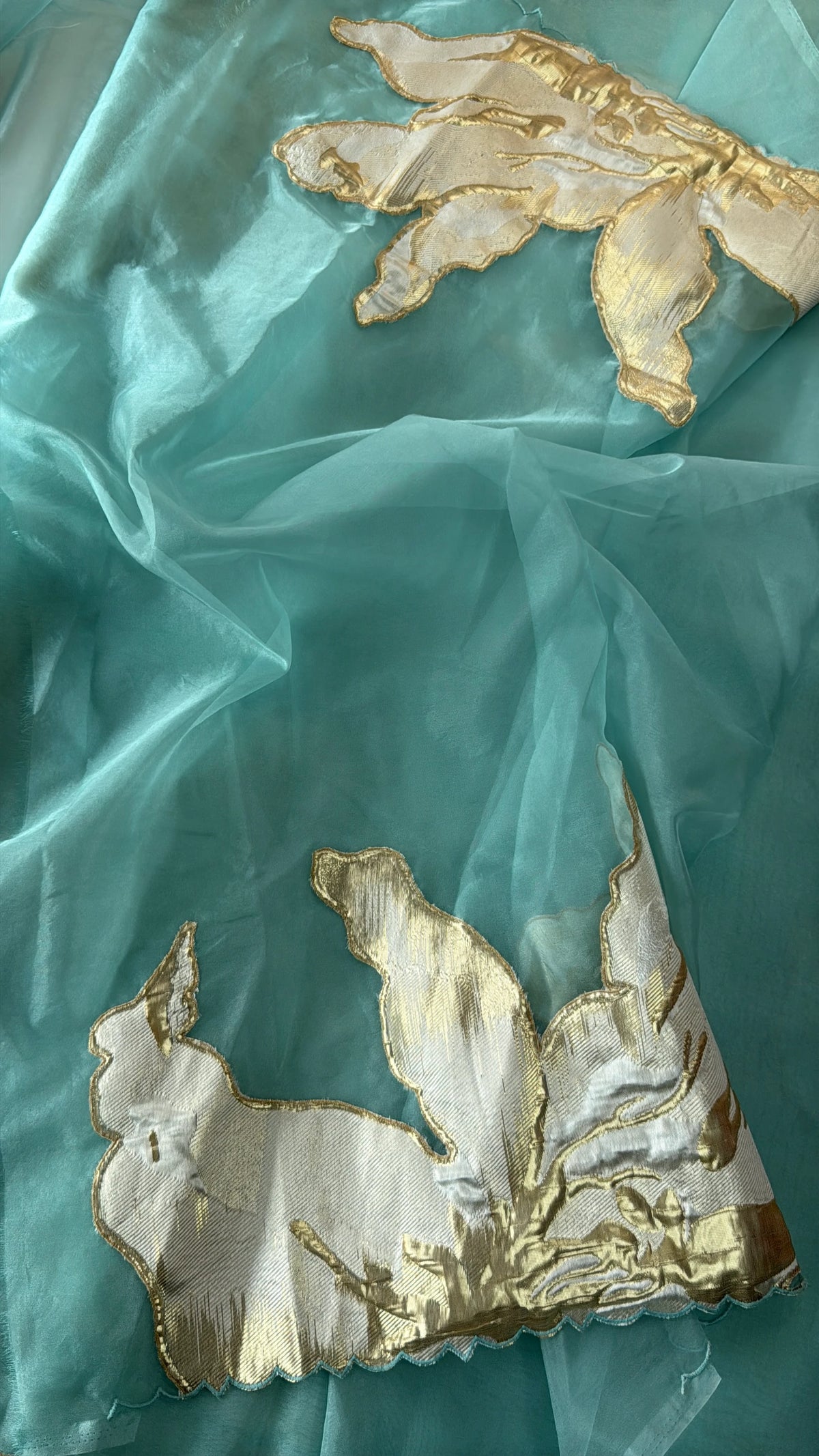 Soft oragnza saree/LK50