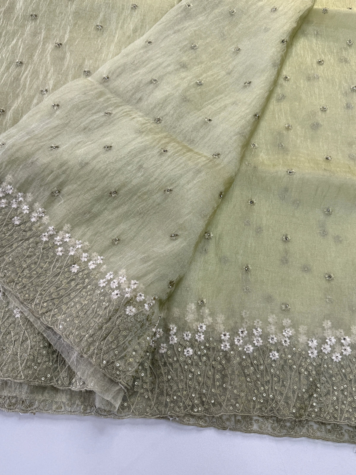 Korean organza saree/ Hw557