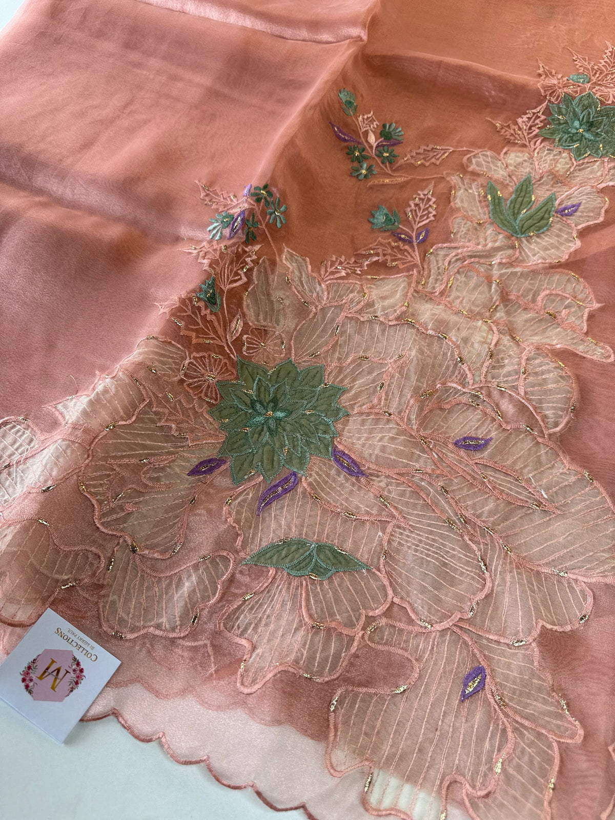 Glass Organza Saree/4435