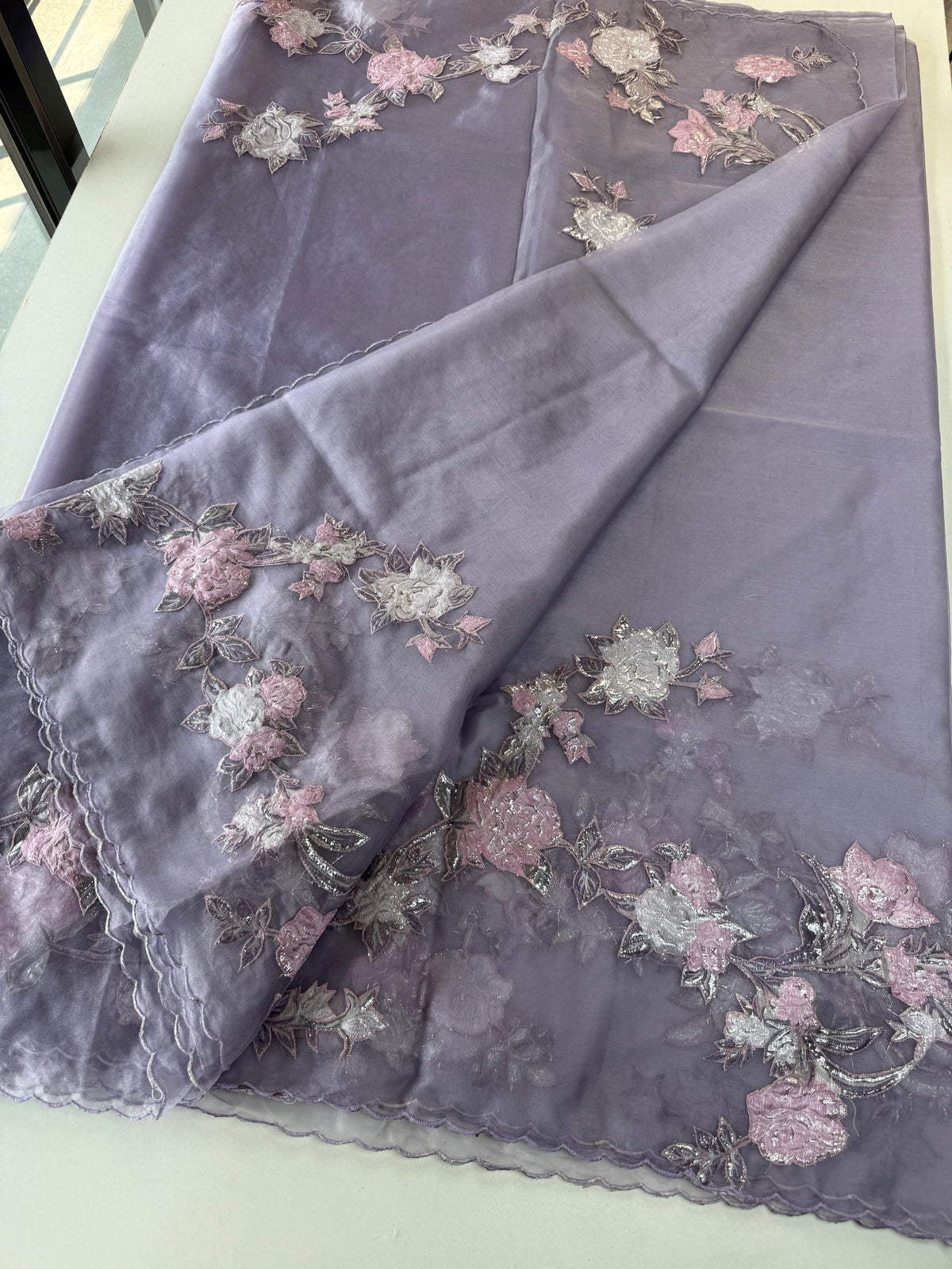 Soft organza saree/FK38