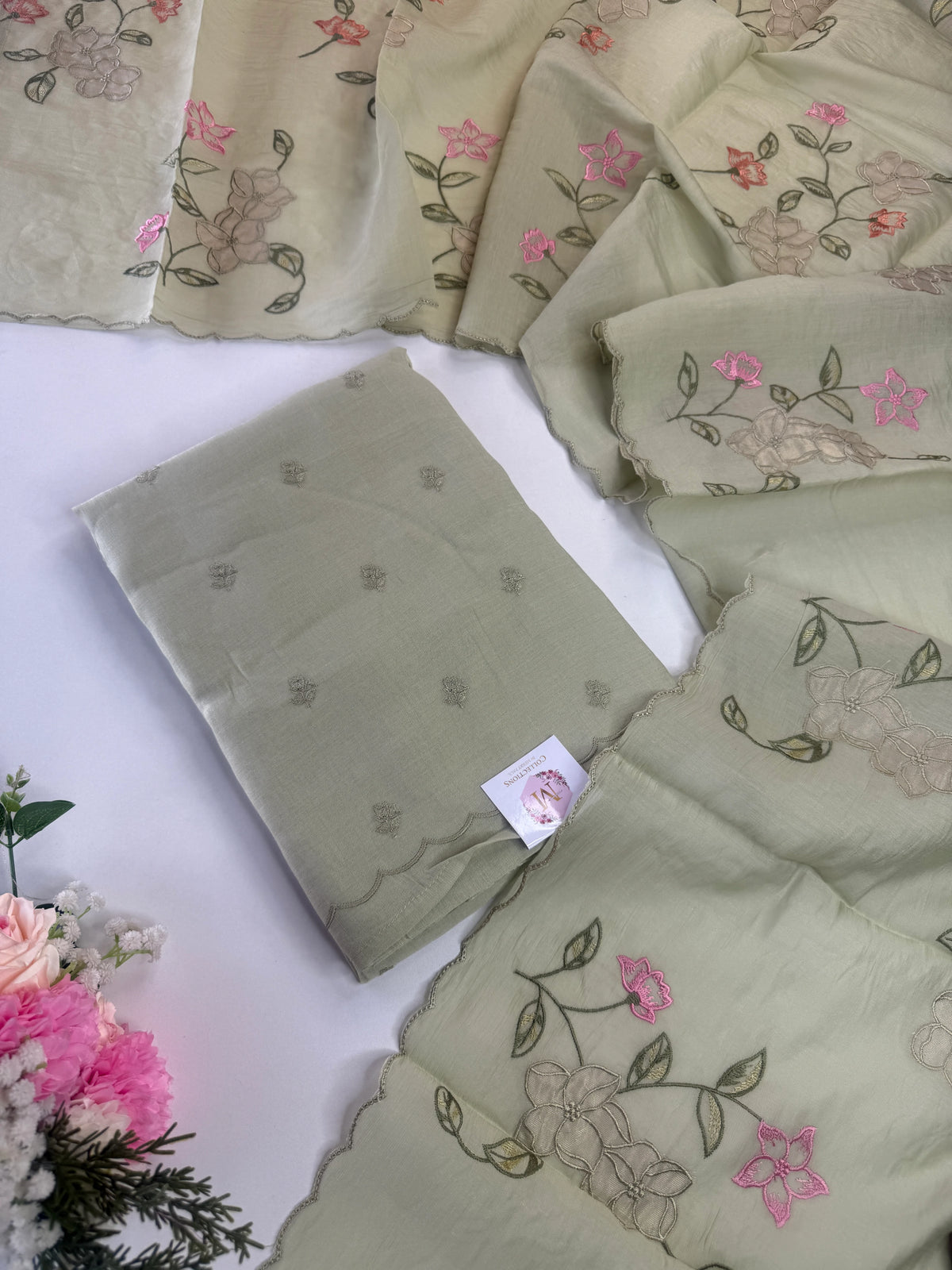 Soft Chanderi unstitched salwar set /NC305