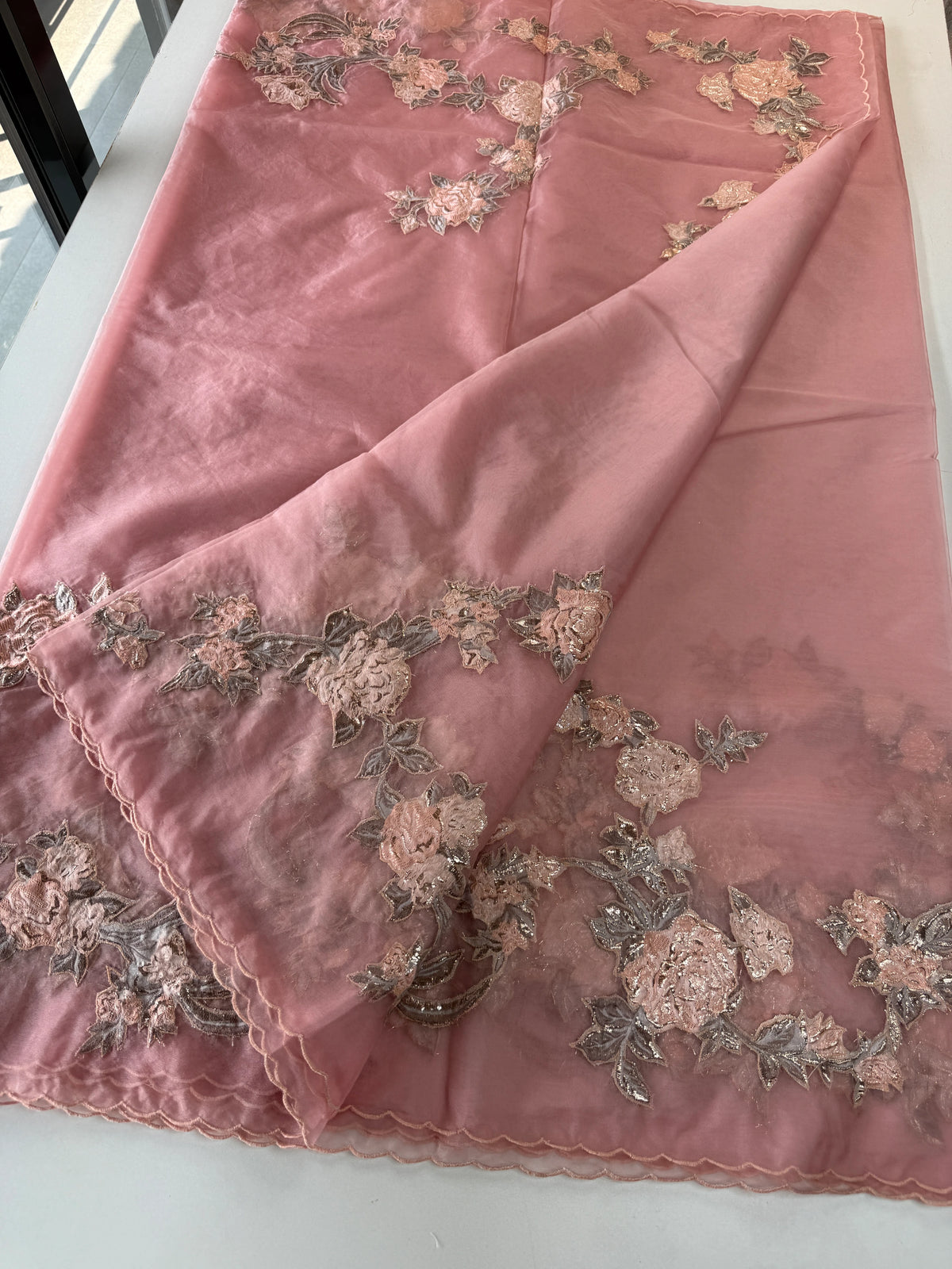 Soft organza saree/FK38