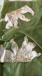 Soft oragnza saree/LK50