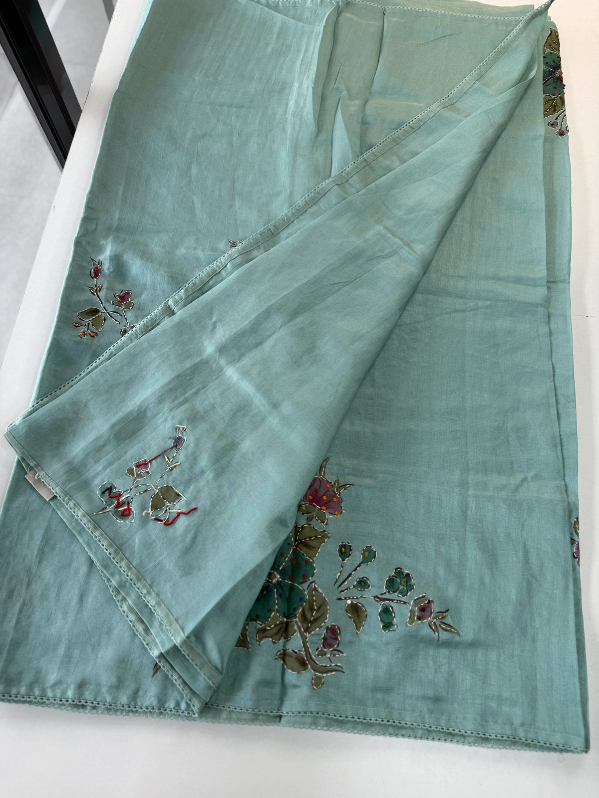 Tissue blended slub silk saree/ LV116