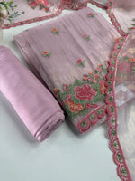 Premium organza unstitched salwar set / U5253