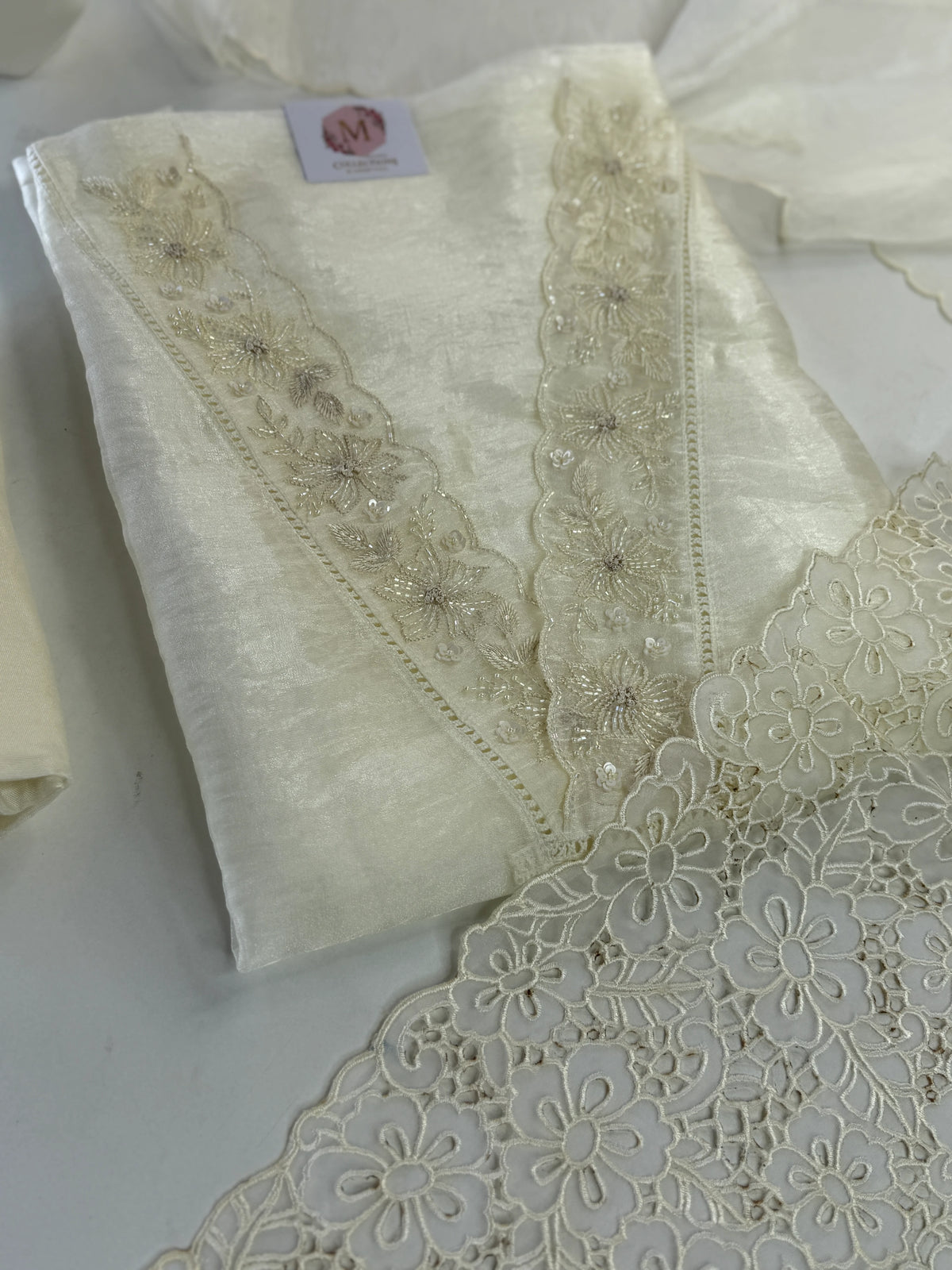 Organza unstitched salwar set / NC160